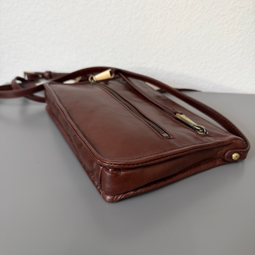 New Hobo International Mission Chocolate Brown Leather Crossbody Bag - Picture 4 of 11